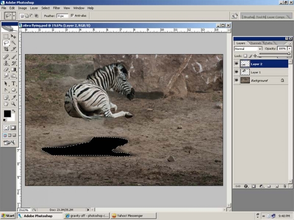 Creation of Resting Zebra: Step 2